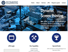 Tablet Screenshot of dynamicscreenprinting.com.au